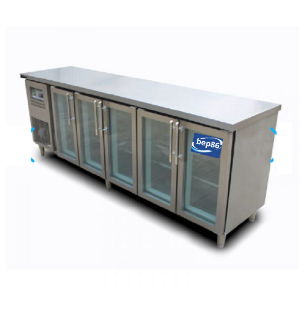 Tủ Bàn Lạnh 5 Cánh Kính