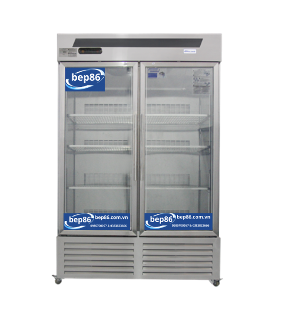 Tủ đông đứng quạt gió 2 cánh kính 1100L