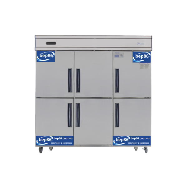 Tủ đông mát đứng quạt gió 6 cánh inox 1750L