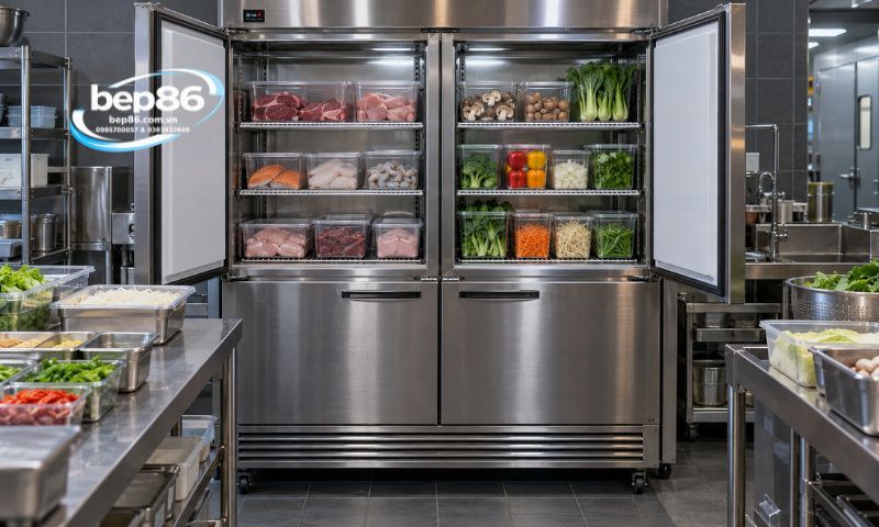 Chọn tủ đông mát 4 cánh cho bếp nhà hàng