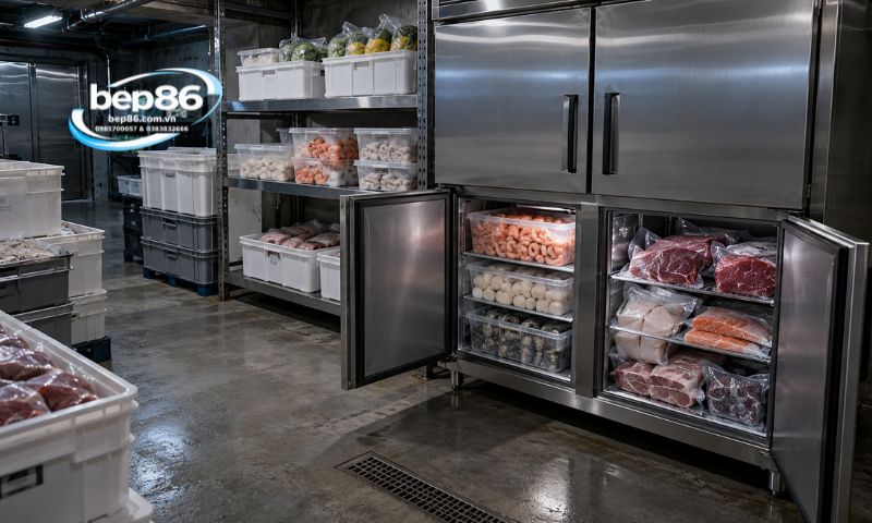Chọn tủ đông mát 4 cánh cho bếp nhà hàng
