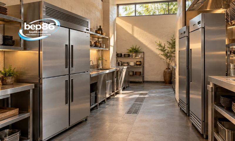 Chọn tủ đông mát 4 cánh cho bếp nhà hàng