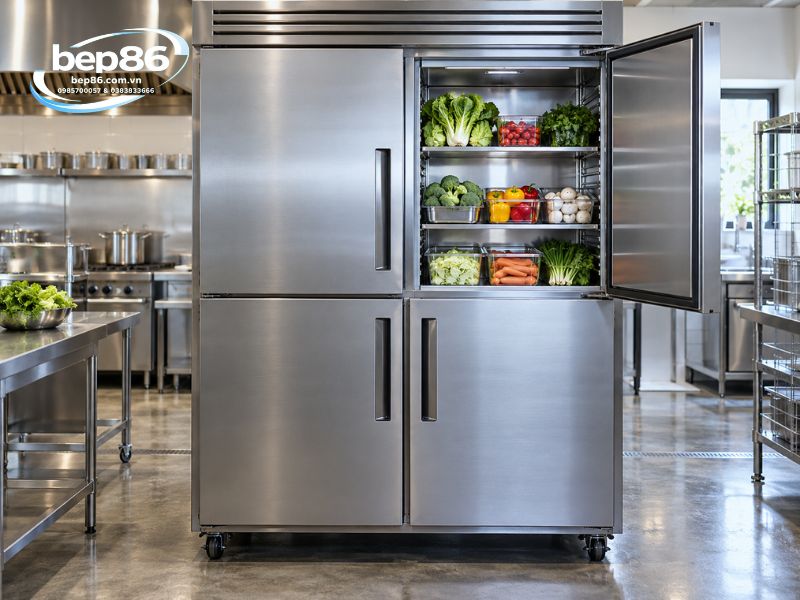 Tủ đông 4 cánh 2 chế độ khác gì tủ đông mát hai ngăn