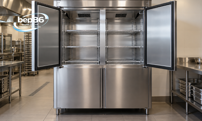 Tủ đông mát 4 cánh inox 201 hay 304