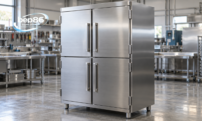 Tủ đông mát 4 cánh inox 201 hay 304